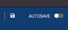 Captura de Pantalla: El botón de autoguardado de MMB está desactivado con el botón de Guardado activado.